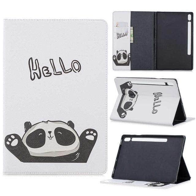 CaseBuddy Australia Casebuddy Hello panda Galaxy Tab S7 11 T870 T875 Slim Shockproof Stand Case
