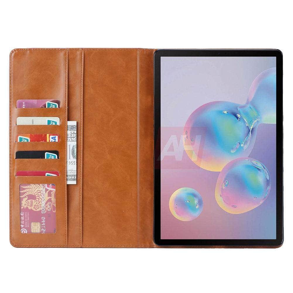 Galaxy Tab S7 Plus 12.4 T970 T975 Folding Flip Stand Card Slot Wallet - CaseBuddy
