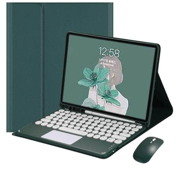 CaseBuddy Australia Casebuddy green key case mouse / English Galaxy Tab S8 11 X700 Touchpad Keyboard Case