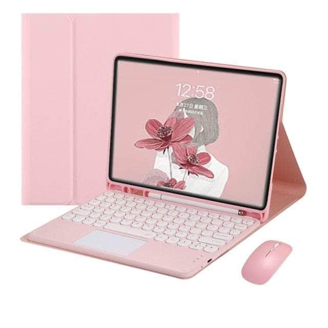 CaseBuddy Australia Casebuddy pink key case mouse / English Galaxy Tab S8 11 X700 Touchpad Keyboard Case