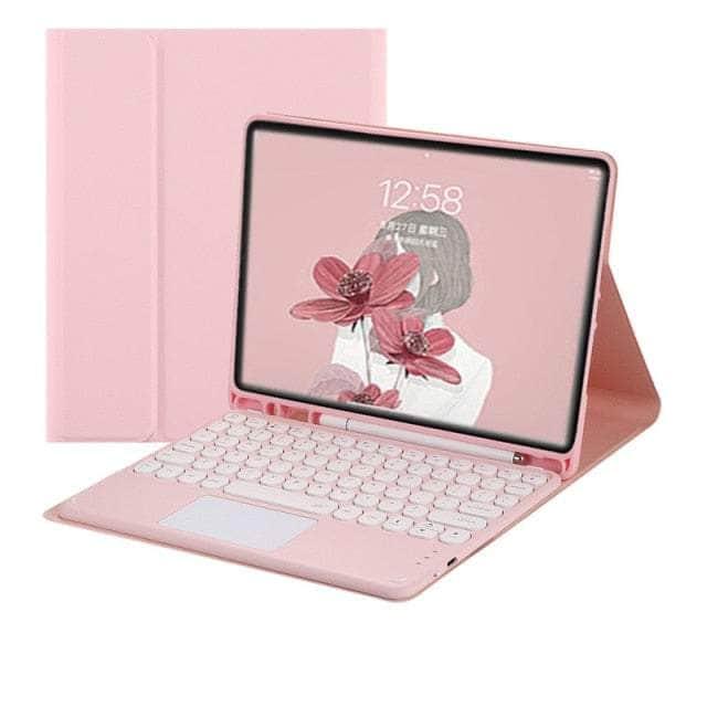 CaseBuddy Australia Casebuddy pink key case / English Galaxy Tab S8 11 X700 Touchpad Keyboard Case