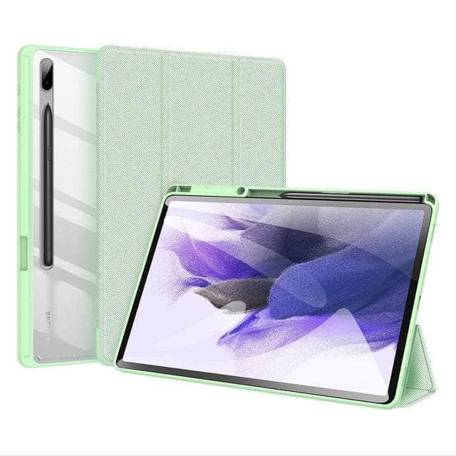 CaseBuddy Australia Casebuddy green / Tab S8 Plus 12.4 Galaxy Tab S8 Plus X800 Transparent Protection Case