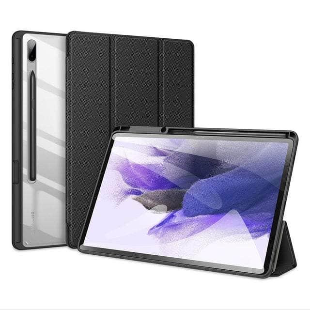 CaseBuddy Australia Casebuddy black / Tab S8 Plus 12.4 Galaxy Tab S8 Plus X800 Transparent Protection Case