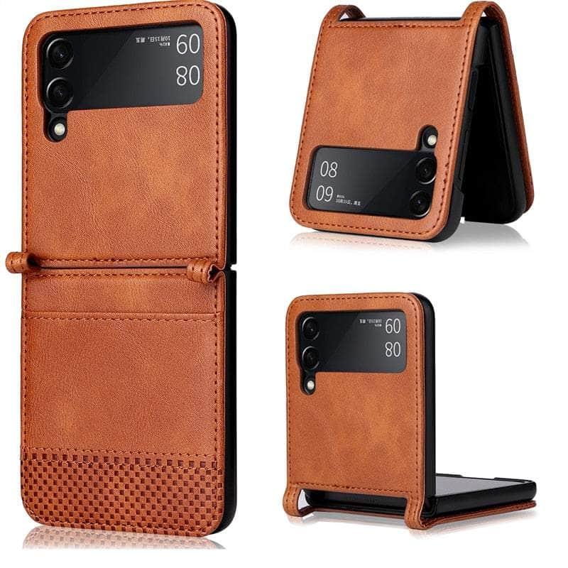 Casebuddy Galaxy Z Flip 4 Card Pocket Leather Case
