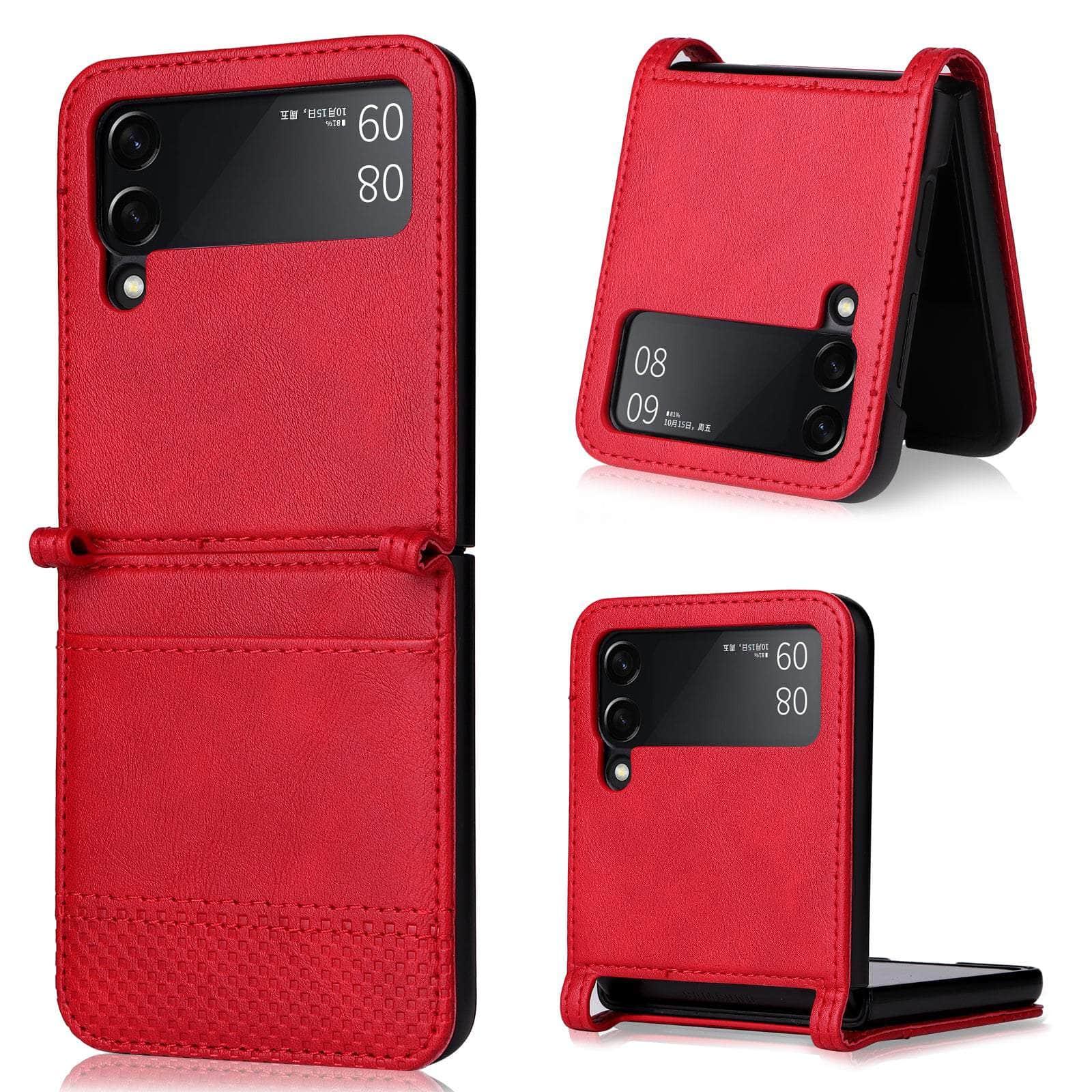 Casebuddy Galaxy Z Flip 4 Card Pocket Leather Case
