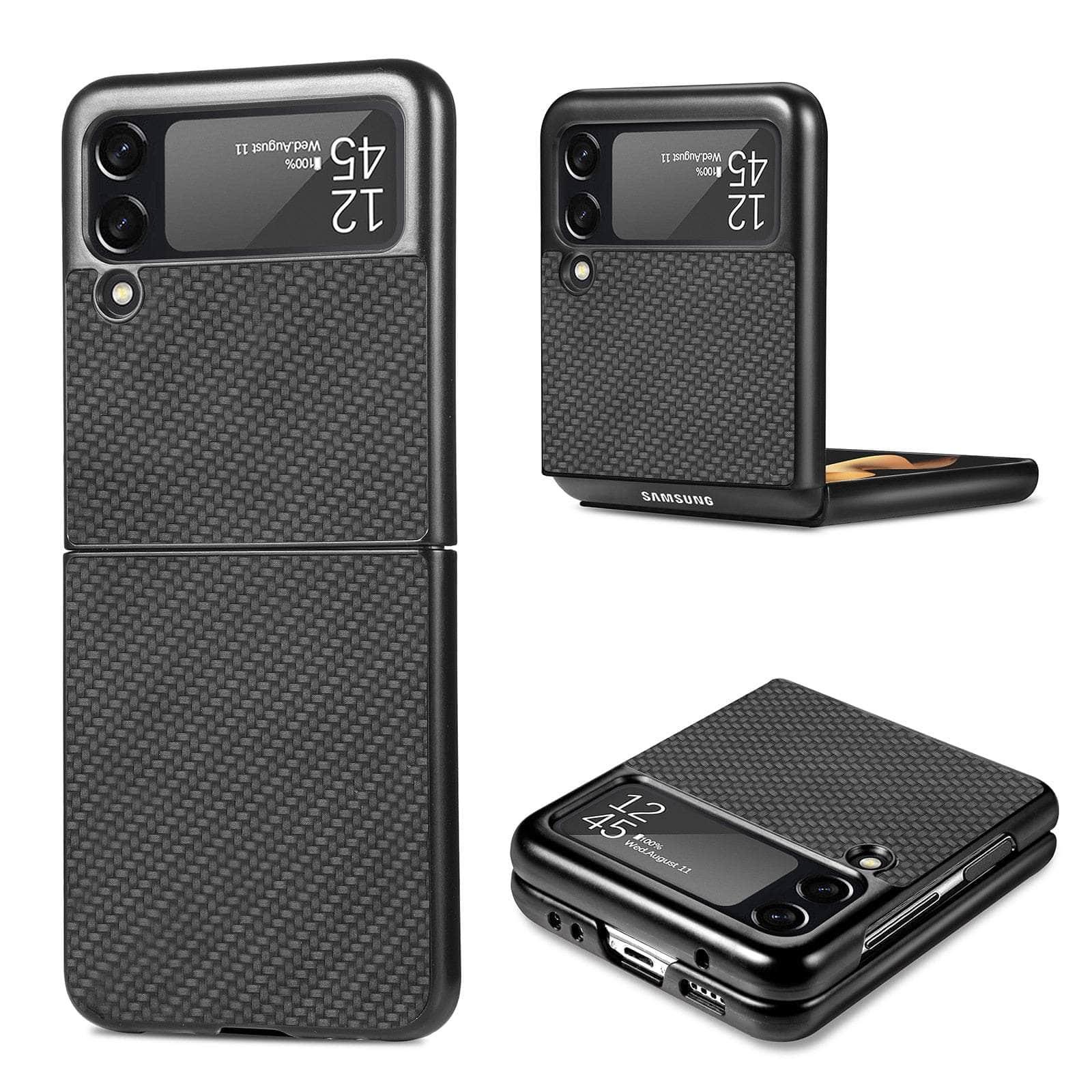 Casebuddy Galaxy Z Flip 4 Luxury Carbon Fiber Slim Case
