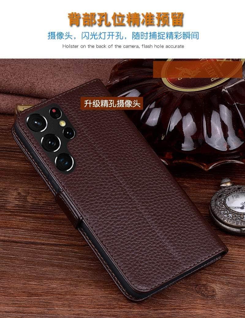 CaseBuddy Australia Casebuddy Genuine Cowhide Leather Flip S22 Plus Case