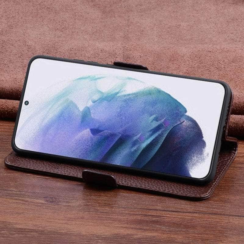 CaseBuddy Australia Casebuddy Genuine Cowhide Leather Flip S22 Plus Case