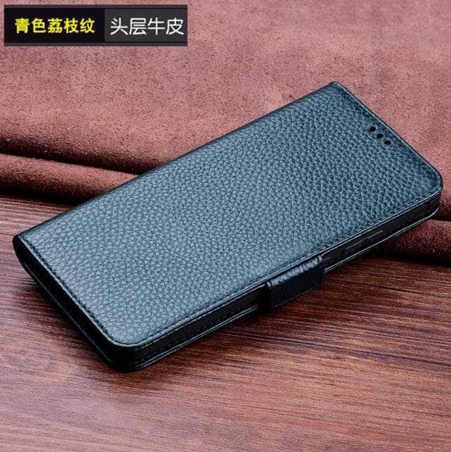 CaseBuddy Australia Casebuddy For Galaxy S22 Plus / Navy Blue Genuine Cowhide Leather Flip S22 Plus Case