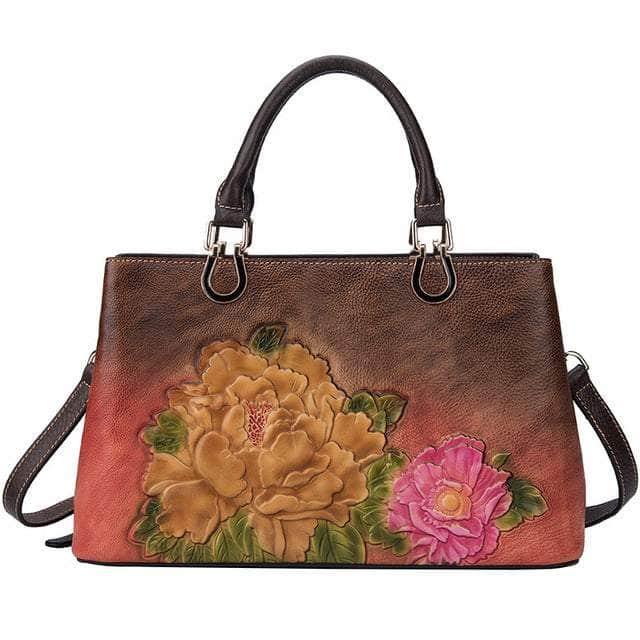 CaseBuddy Australia Casebuddy 1 Genuine Leather Flower Pattern Handbag