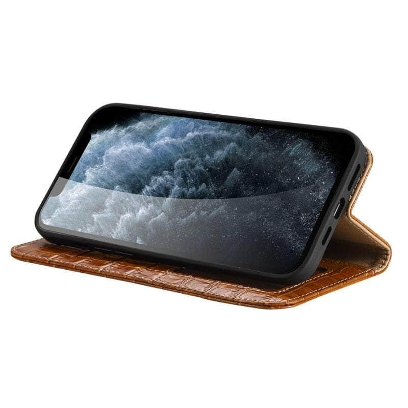 CaseBuddy Australia Casebuddy Genuine Leather iPhone 13 Natural Cowhide Full Edge Protection Case