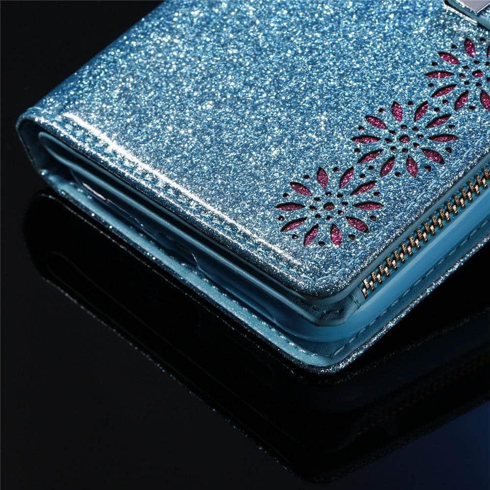 CaseBuddy Australia Casebuddy Glitzy Leather Wallet iPhone Card Holder Case