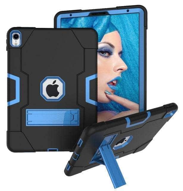 CaseBuddy Casebuddy black blue Heavy Duty Rugged Shockproof Kids Hybrid Protective Case iPad Pro 11" 2018 A1980,A2013,A1934