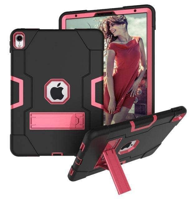 CaseBuddy Casebuddy black pink Heavy Duty Rugged Shockproof Kids Hybrid Protective Case iPad Pro 11" 2018 A1980,A2013,A1934