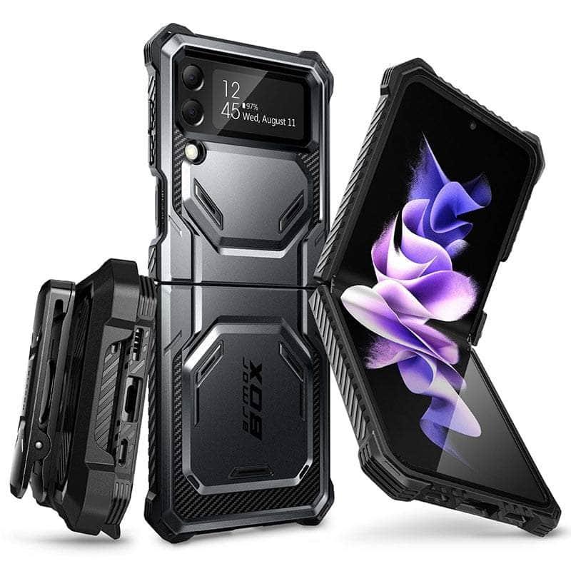 Casebuddy Black / PC + TPU I-BLASON Galaxy Z Flip 4 Armorbox Full Body Case