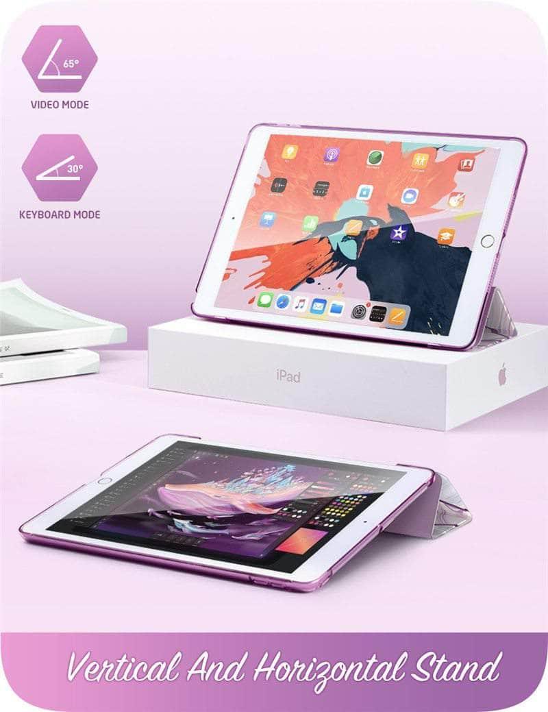 CaseBuddy Australia Casebuddy I-BLASON iPad 10.2 Cosmo Marble Trifold Stand Case