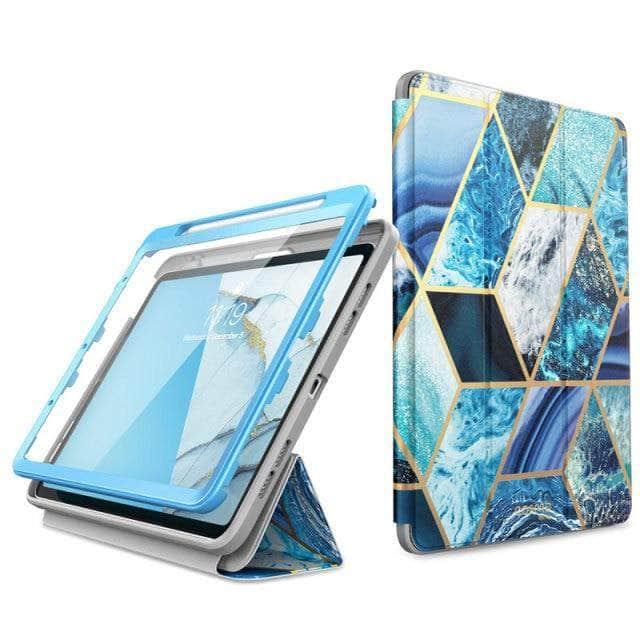 CaseBuddy Australia Casebuddy Ocean I-BLASON iPad Air 4 Cosmo Marble Trifold Stand Case
