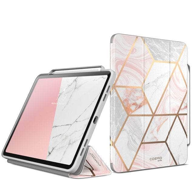CaseBuddy Australia Casebuddy I-BLASON iPad Pro 12.9 Case (2020) Cosmo Full-Body Trifold Stand Marble Case