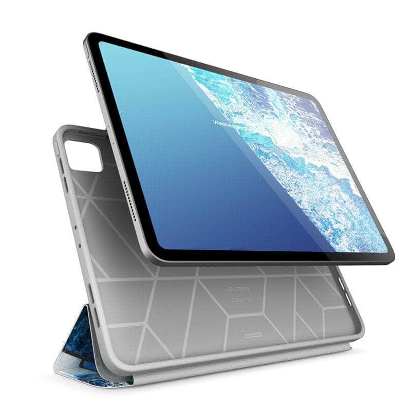 CaseBuddy Australia Casebuddy I-BLASON iPad Pro 12.9 Case (2020) Cosmo Full-Body Trifold Stand Marble Case