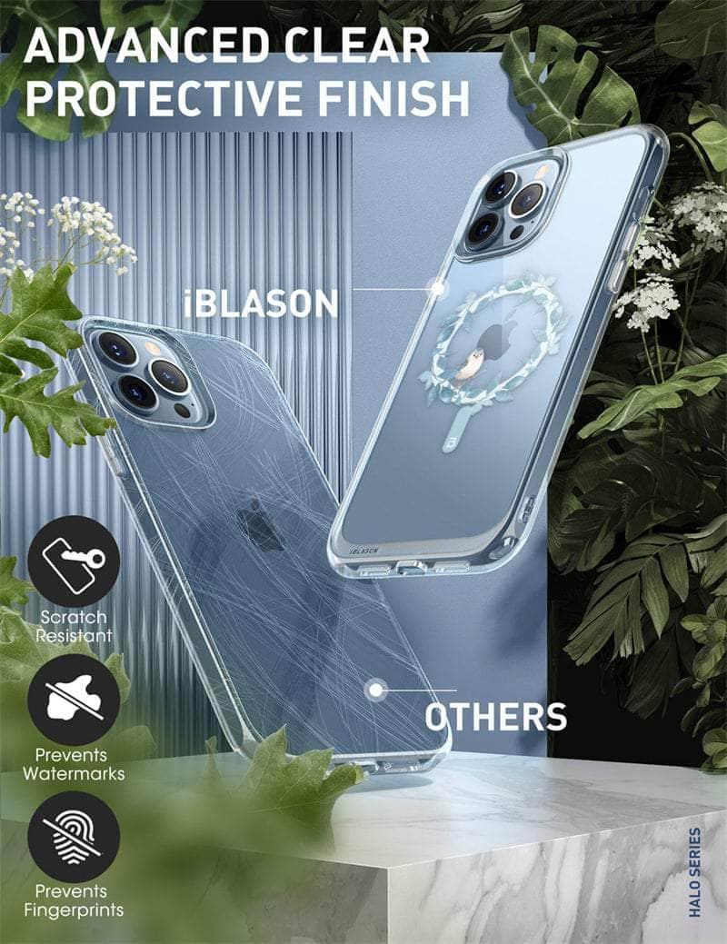 CaseBuddy Australia Casebuddy I-BLASON iPhone 13 Pro Halo Slim Clear MagSafe Case