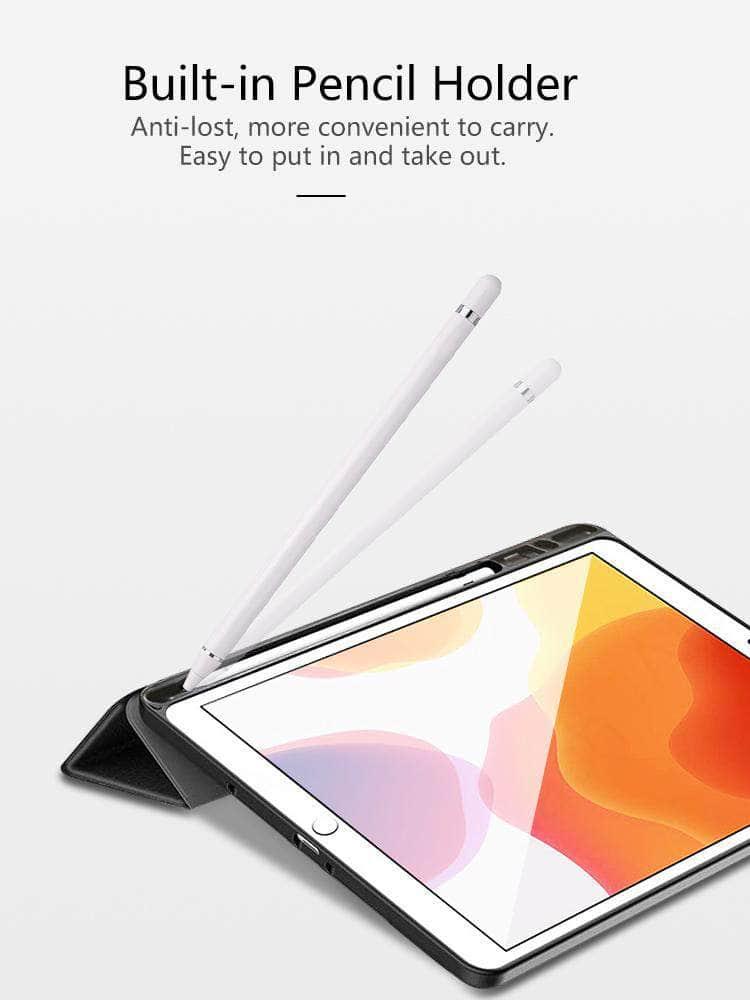 iPad 10.2 2019/2020 (iPad 7/8) Folio Cover A2200 A2198 A2232 Pen Holder - CaseBuddy