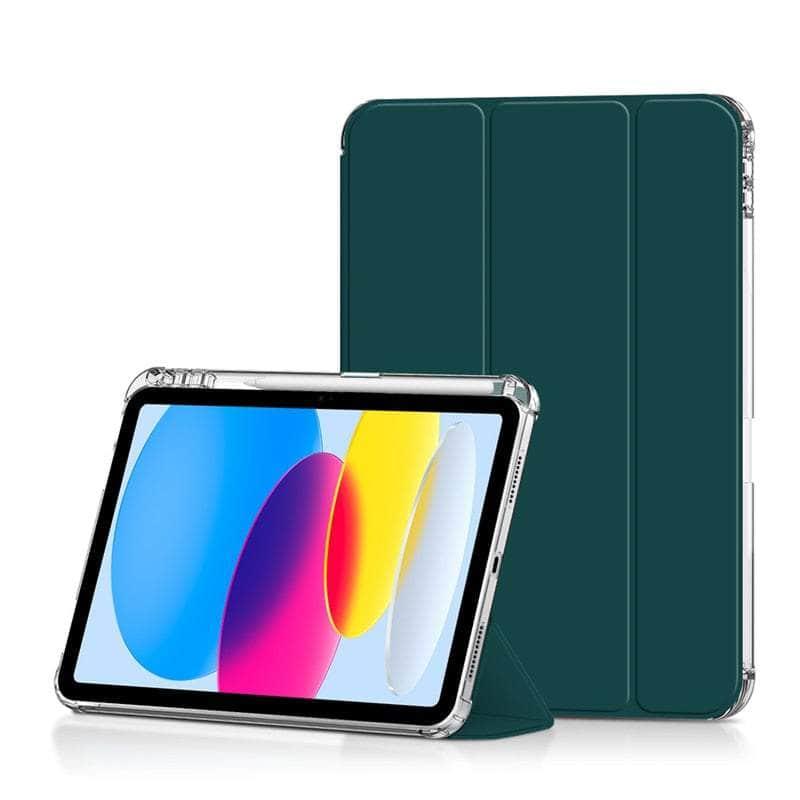Casebuddy dark green iPad 10 2022 Folio Flip Stand Cover
