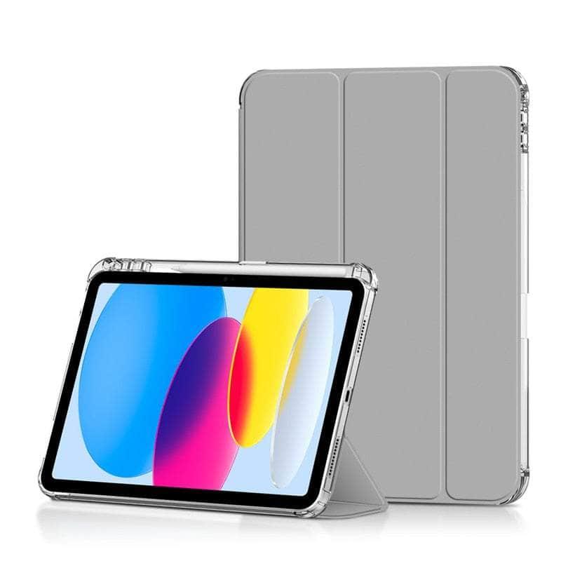Casebuddy gray iPad 10 2022 Folio Flip Stand Cover