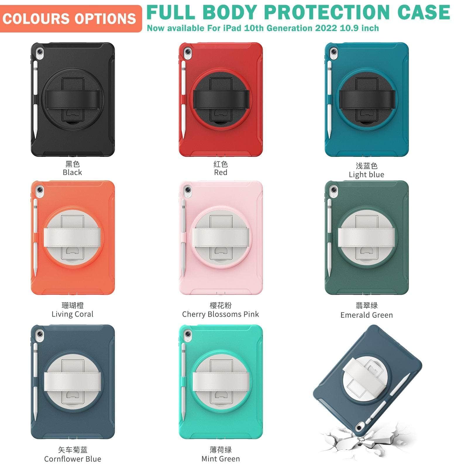 Casebuddy iPad 10 2022 Heavy Duty Shockproof Rugged Casde