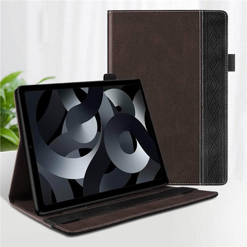 Casebuddy Brown / For iPad10 2022 10.9 iPad 10 2022 Leather Flip Stand Shell