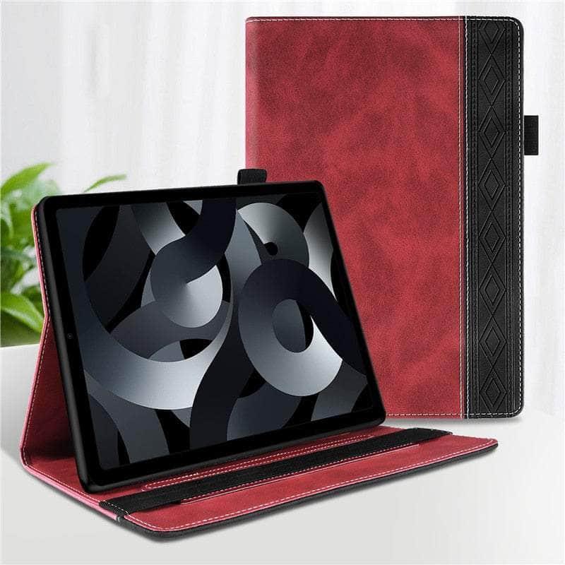 Casebuddy Red / For iPad10 2022 10.9 iPad 10 2022 Leather Flip Stand Shell