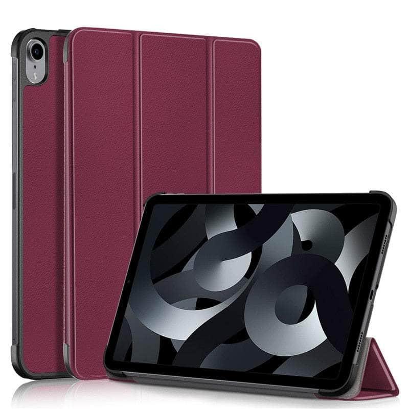 Casebuddy Wine Red / iPad 10th 10.9 2022 iPad 10 2022 Magnetic Folding Smart Cover
