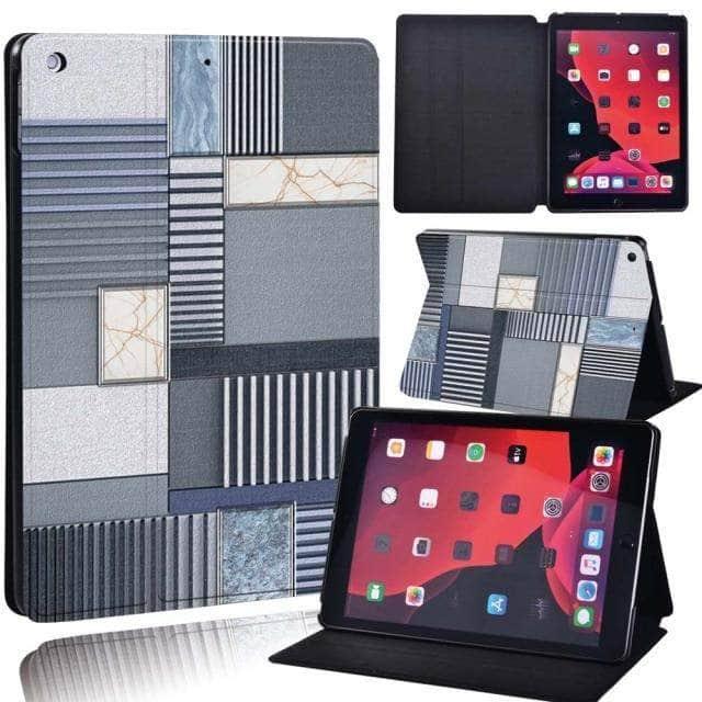 CaseBuddy Australia Casebuddy 9.blue grey Geometri / iPad 2021 9th 10.2 iPad (2021) 9th Generation 10.2 Geometric Pattern Case