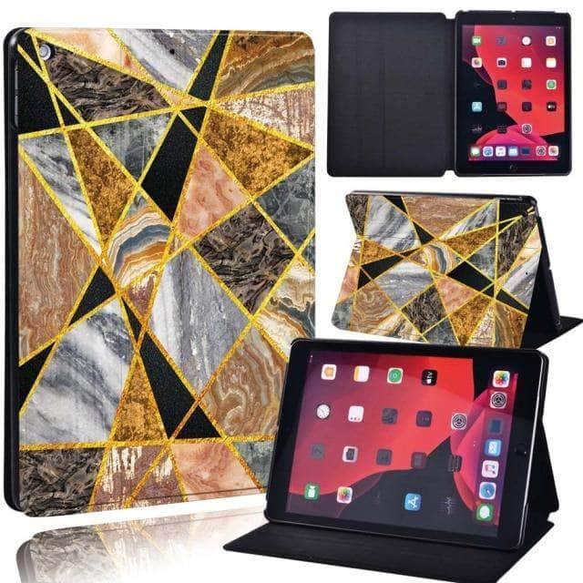CaseBuddy Australia Casebuddy 4.gold geometric pat / iPad 2021 9th 10.2 iPad (2021) 9th Generation 10.2 Geometric Pattern Case