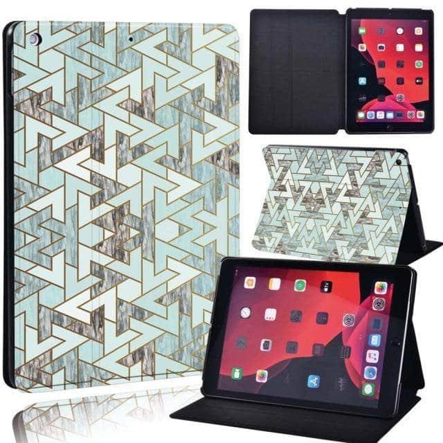 CaseBuddy Australia Casebuddy 10.green pattern / iPad 2021 9th 10.2 iPad (2021) 9th Generation 10.2 Geometric Pattern Case