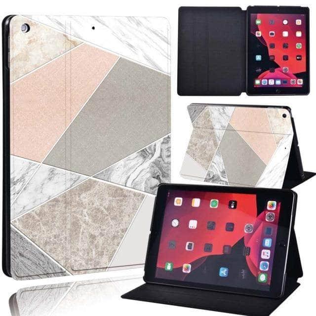 CaseBuddy Australia Casebuddy 1.pink and grey ston / iPad 2021 9th 10.2 iPad (2021) 9th Generation 10.2 Geometric Pattern Case