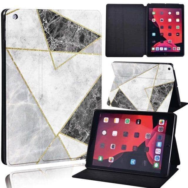 CaseBuddy Australia Casebuddy 3.light grey geometr / iPad 2021 9th 10.2 iPad (2021) 9th Generation 10.2 Geometric Pattern Case