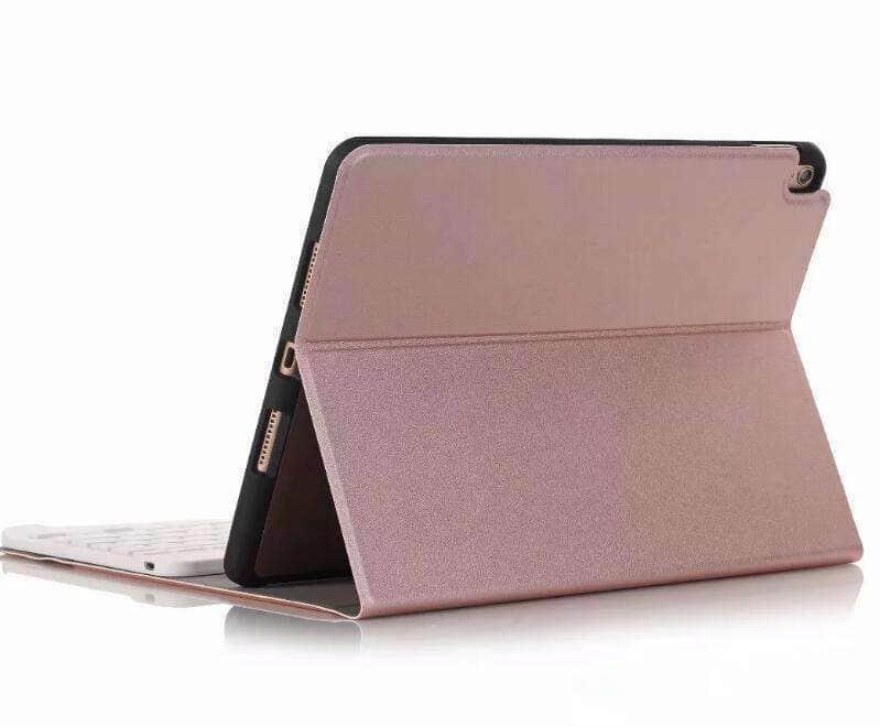 CaseBuddy Casebuddy iPad 9.7 5/6 Leather Look Split Bluetooth Keyboard Case with Pen Slot