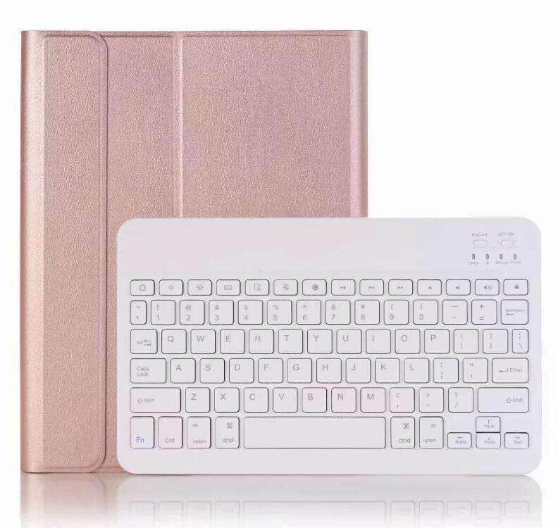 CaseBuddy Casebuddy Rose iPad 9.7 5/6 Leather Look Split Bluetooth Keyboard Case with Pen Slot