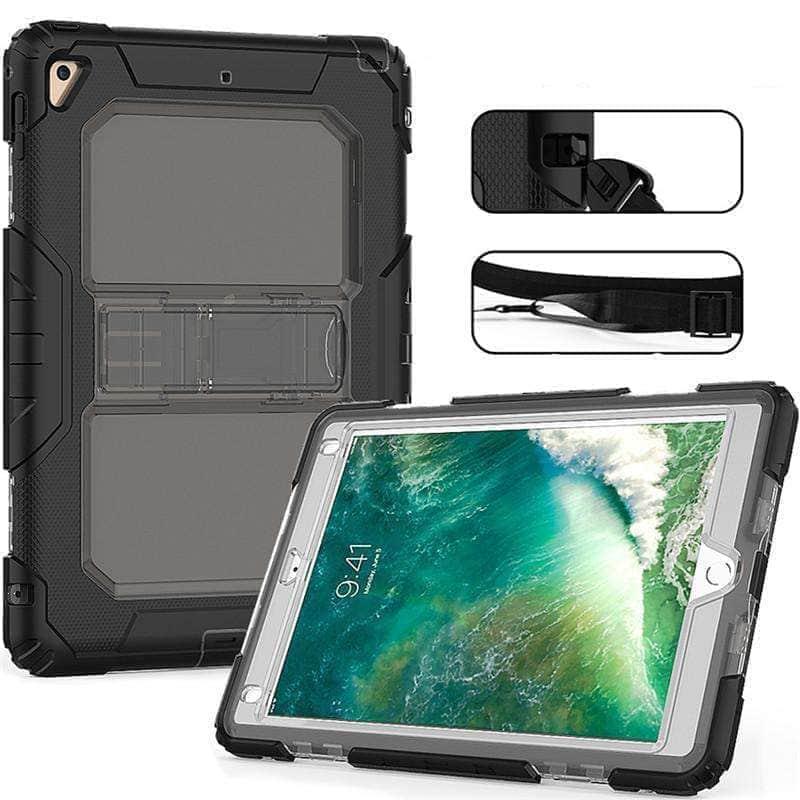 CaseBuddy Casebuddy iPad 9.7 A1822 A1823 Silicone Hybrid Shockproof Cover with Detachable Wrist