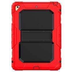 CaseBuddy Casebuddy Red iPad 9.7 A1822 A1823 Silicone Hybrid Shockproof Cover with Detachable Wrist