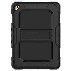 CaseBuddy Casebuddy Black iPad 9.7 A1822 A1823 Silicone Hybrid Shockproof Cover with Detachable Wrist