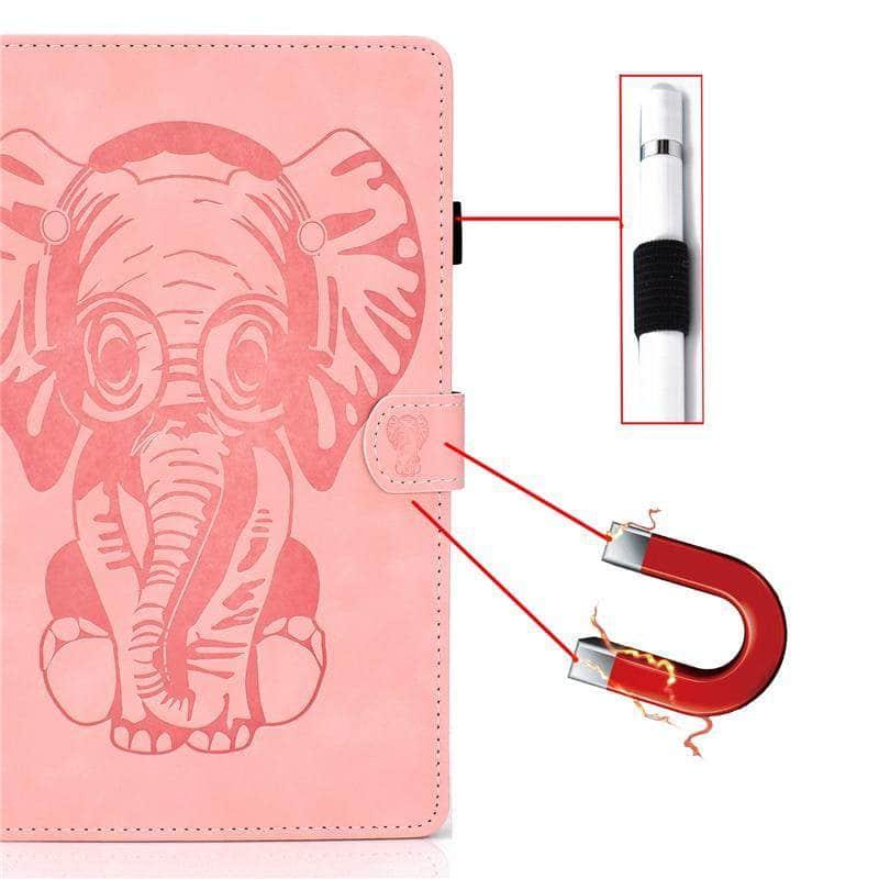 iPad Air 4 10.9 2020 Elephant Leather Stand Case - CaseBuddy