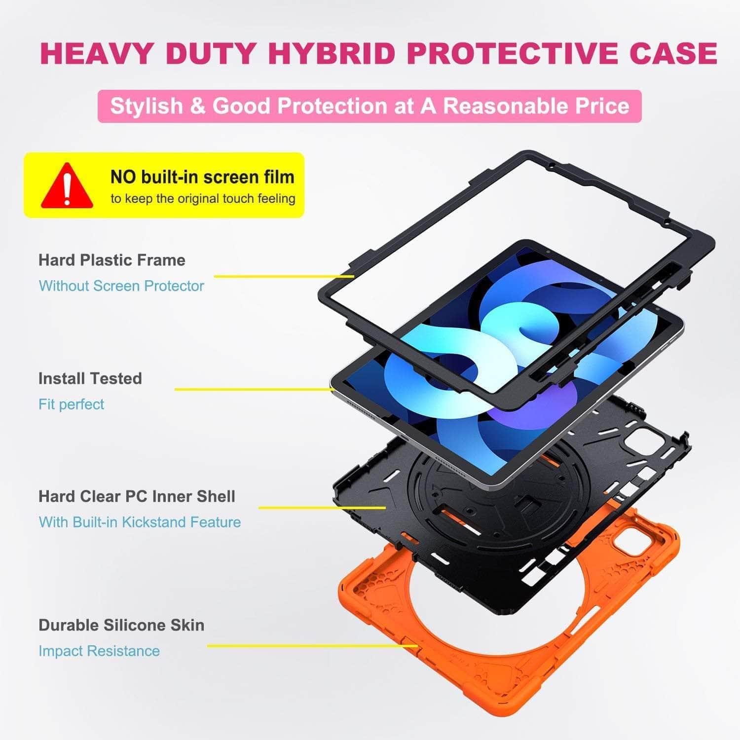 CaseBuddy Australia Casebuddy iPad Air 4 10.9 2020 Heavy Duty Shockproof Rugged Hybrid Protective Case