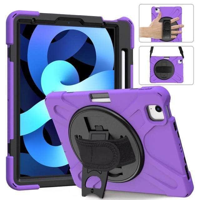 CaseBuddy Australia Casebuddy Purple iPad Air 4 10.9 2020 Heavy Duty Shockproof Rugged Hybrid Protective Case
