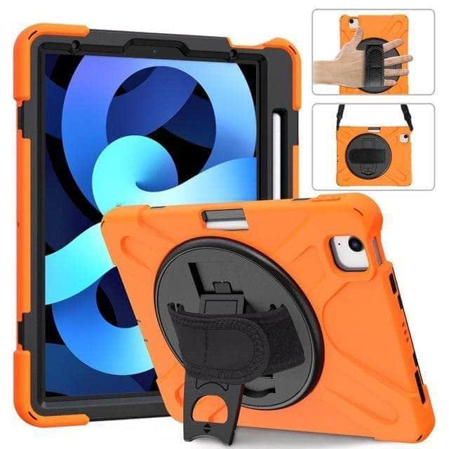 CaseBuddy Australia Casebuddy Orange iPad Air 4 10.9 2020 Heavy Duty Shockproof Rugged Hybrid Protective Case