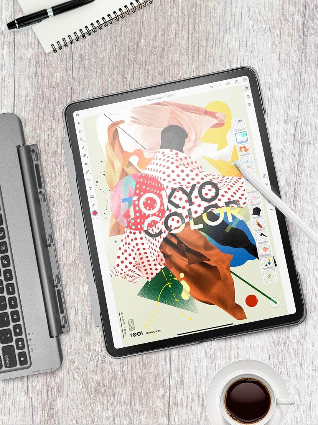 iPad Air 5 Touchpad Detachable Hard Keyboard Case