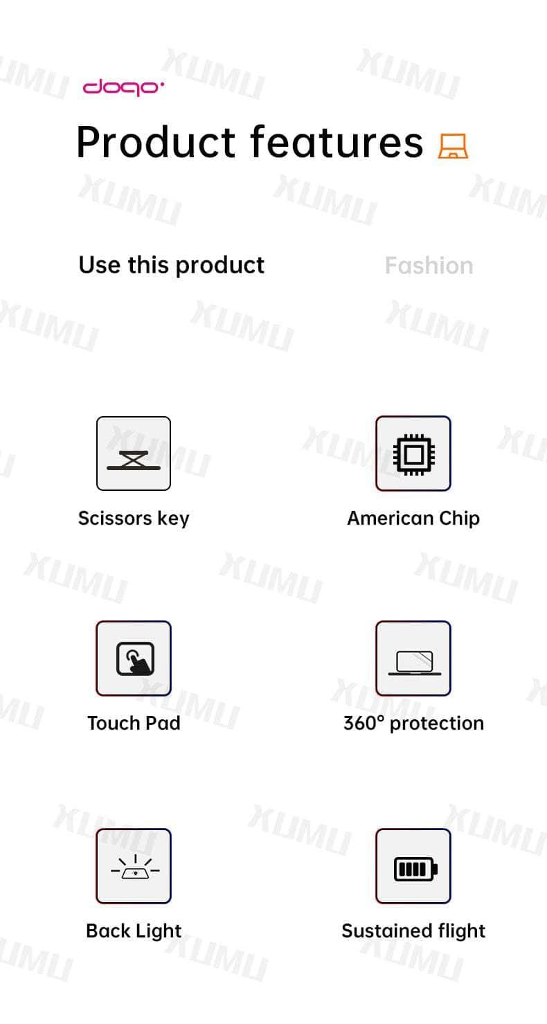 iPad Air 5 Touchpad Detachable Hard Keyboard Case