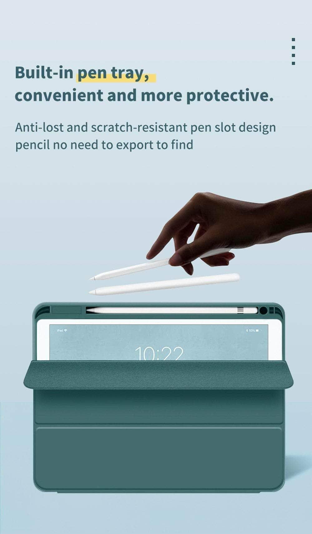 iPad Air 5 Wireless Charge Pencil Holder Smart Case