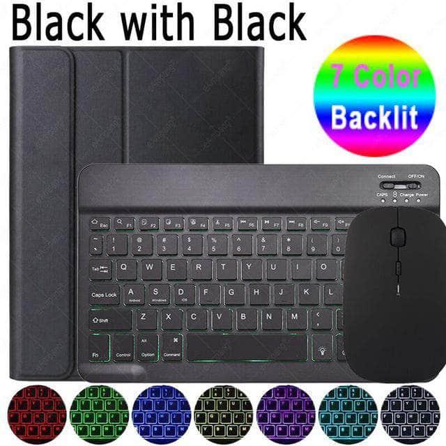 CaseBuddy Australia Casebuddy Black with Black / For Mini 4 5 2019 iPad Mini 5 Backlit Keyboard Case