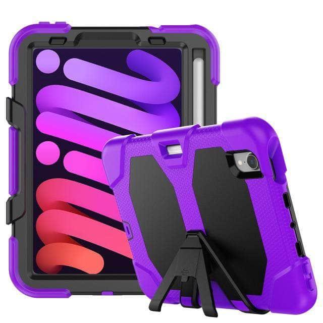 CaseBuddy Australia Casebuddy Purple iPad Mini 6 Shockproof Anti-fall Protective Rugged Case